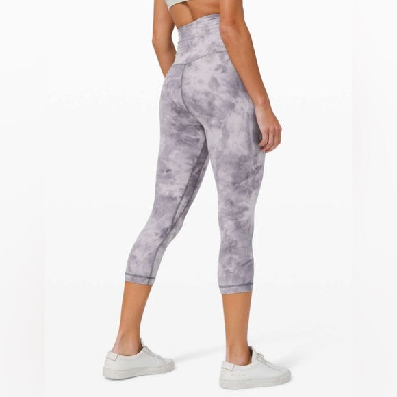 Lululemon Align Cross Waist Crop 21” Leggings - Diamond Dye Stargaze Pitch Grey - Picture 2 of 11